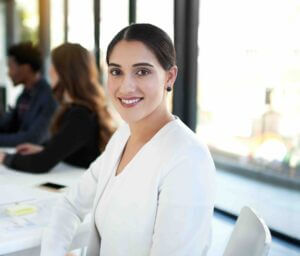 Confident professional after transformation Confident professional woman after completing Imposter Syndrome program